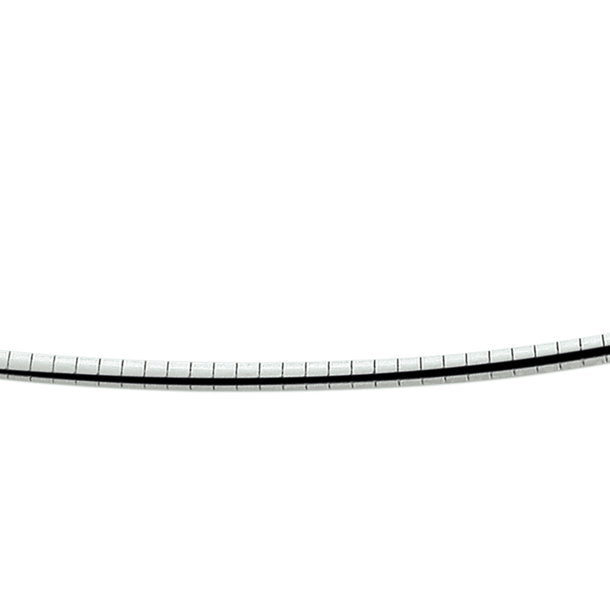 Collier omega bol 2,75 mm zilver wit