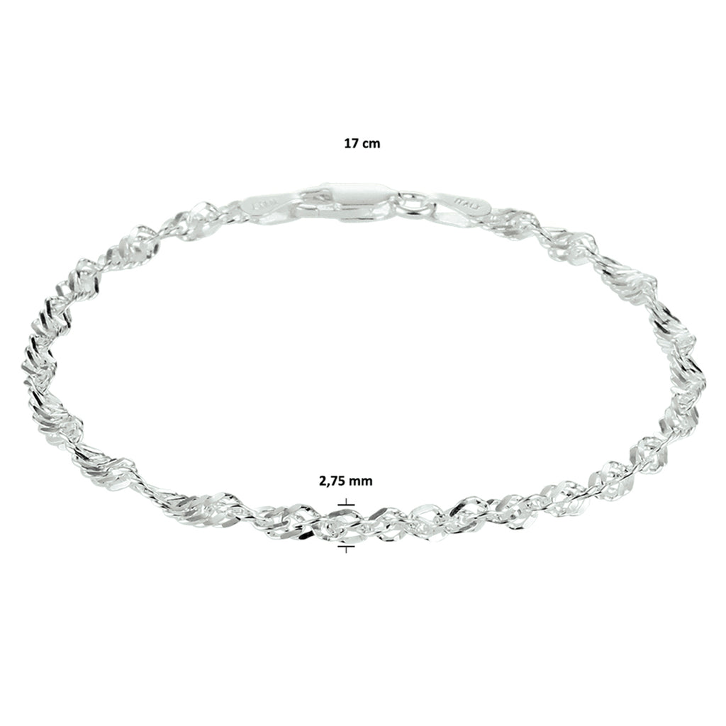 Singapore 2,75 mm zilver wit