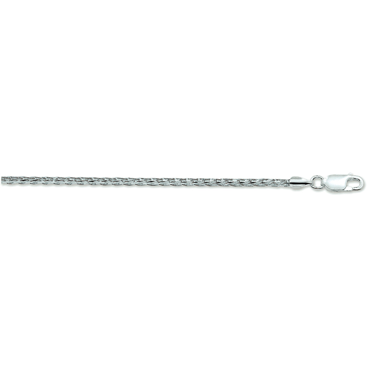 Vossestaart 2,0 mm zilver wit