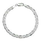 Anker plat 5,5 mm zilver wit