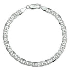 Anker plat 5,5 mm zilver wit