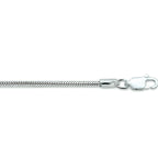 Collier slang rond 2,0 mm zilver wit
