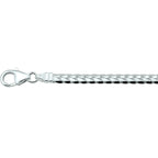 Collier visgraat bol 4,5 mm zilver wit