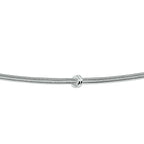 Armband slang en knoop 1,5 mm zilver wit