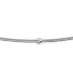 Armband slang en knoop 1,5 mm zilver wit