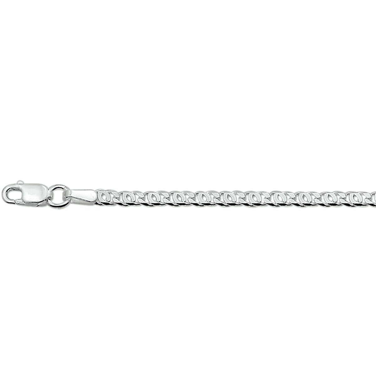 Valkenoog 2,5 mm zilver wit