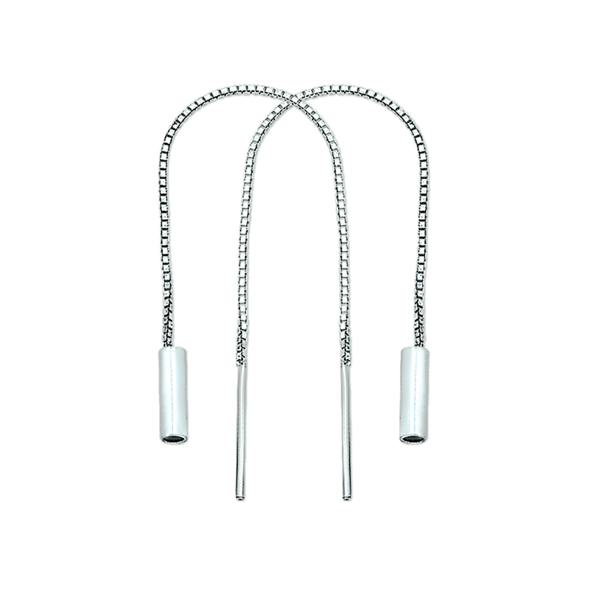 Doortrekoorbellen zilver wit