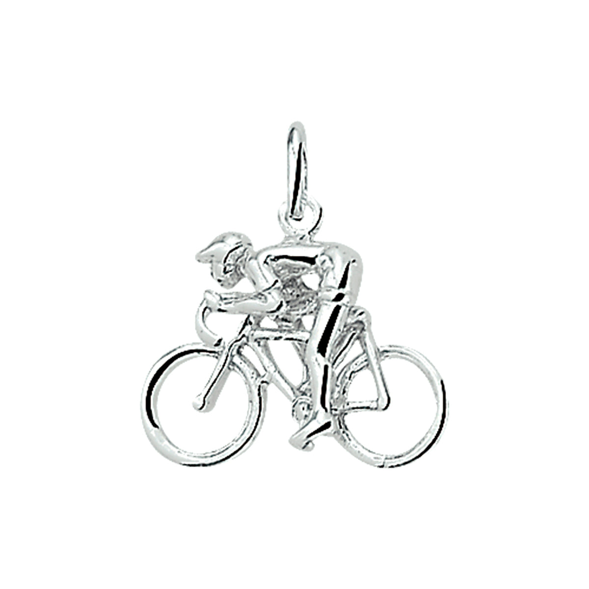 Hanger wielrenner zilver wit