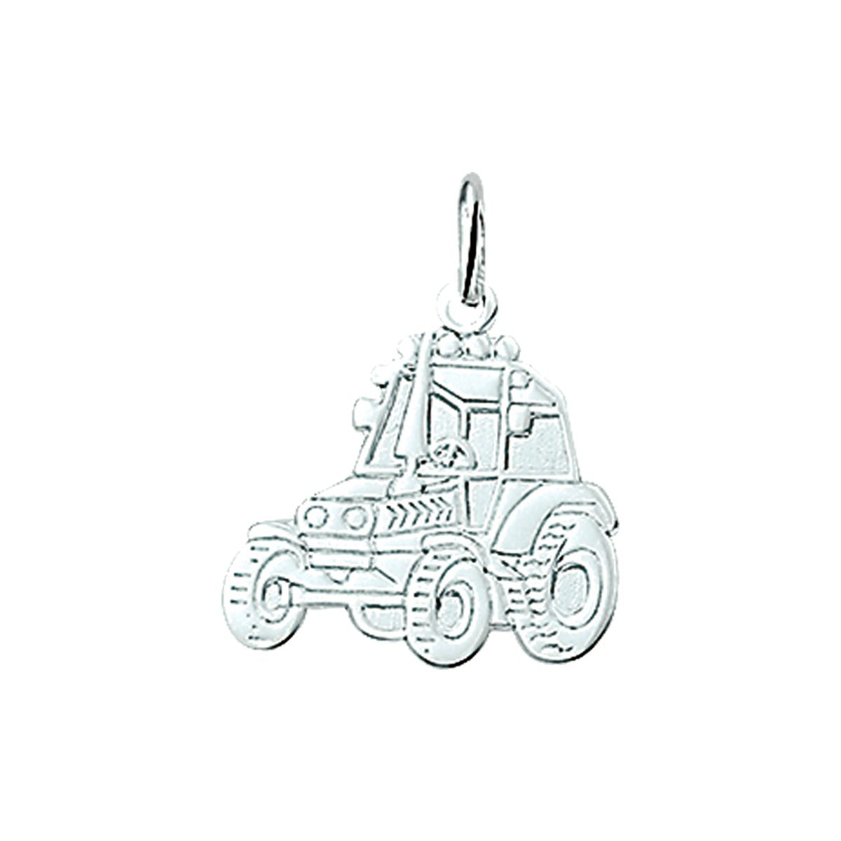 Hanger traktor zilver wit