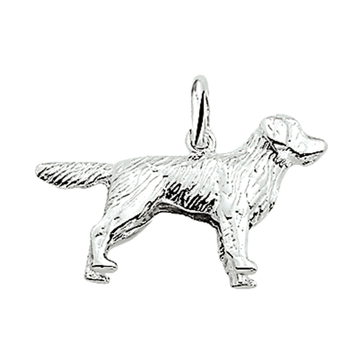 Hanger golden retriever zilver wit