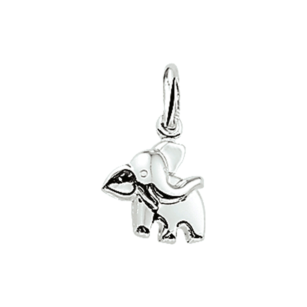 Hanger olifant zilver wit