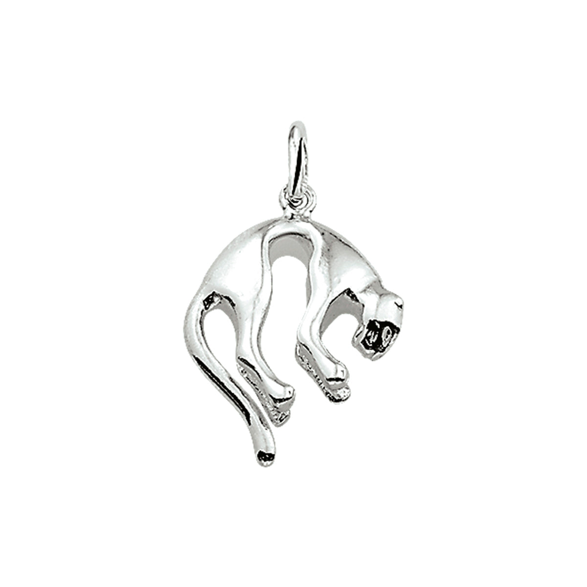 Hanger panter zilver wit