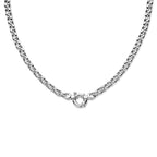 Collier jasseron 7 mm met groot springslot zilver wit