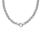 Collier jasseron 10 mm met groot springslot zilver wit