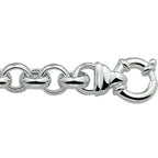 Armband jasseron 11 mm met groot springslot zilver wit