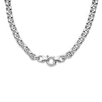 Collier jasseron 11 mm met groot springslot zilver wit