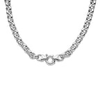 Collier jasseron 11 mm met groot springslot zilver wit