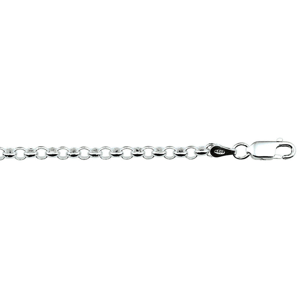 Armband jasseron 3,6 mm zilver wit