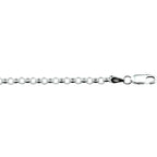 Armband jasseron 3,6 mm zilver wit