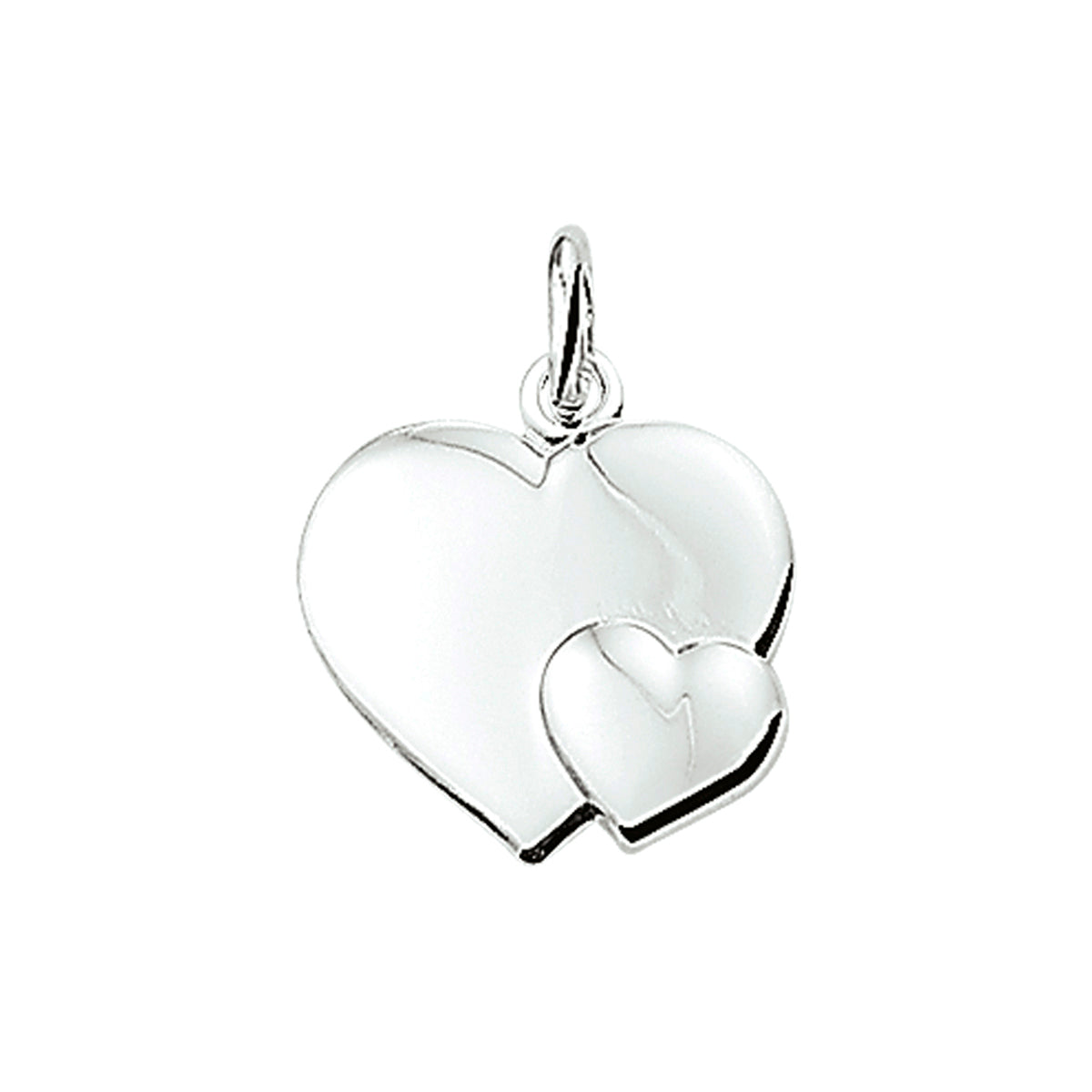 Hanger hart zilver wit
