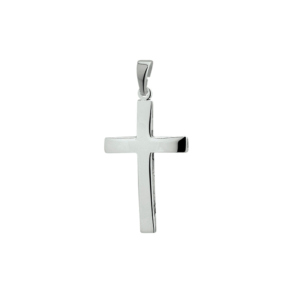 Hanger kruis zilver wit