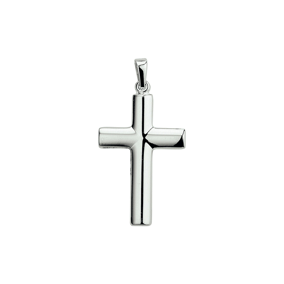 Hanger kruis zilver wit