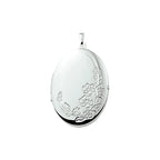 Medaillon gravure zilver wit