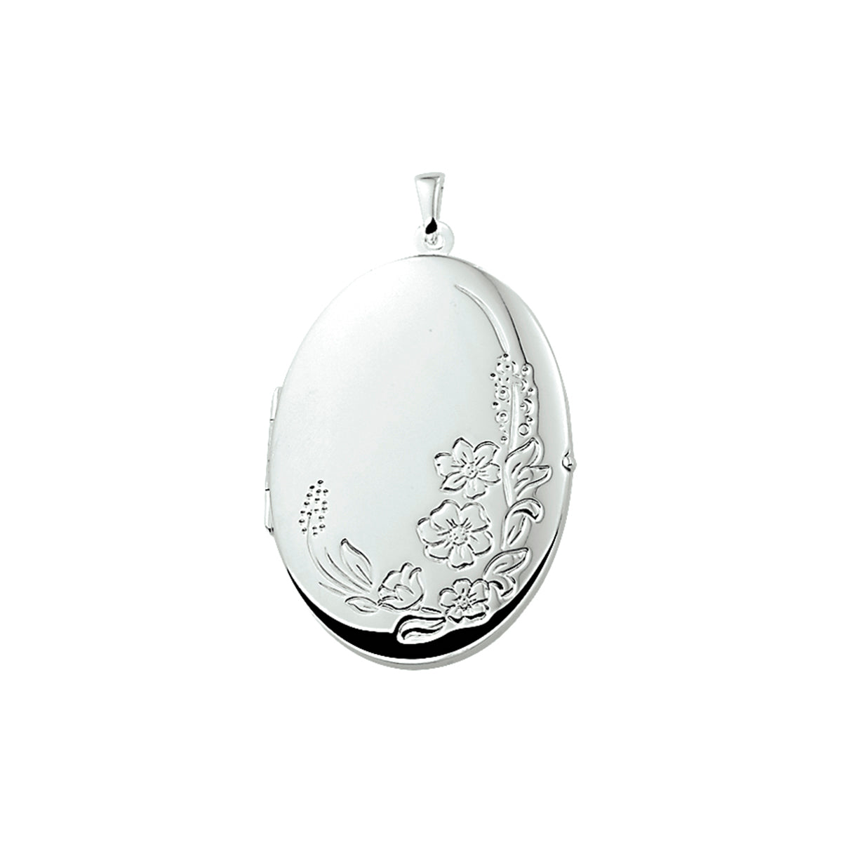 Medaillon gravure zilver wit