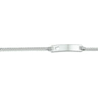 Graveerarmband hart gourmette plaat 4,2 mm zilver wit