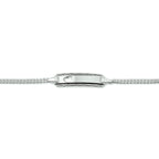 Graveerarmband hart plaat 5,0 mm zilver wit