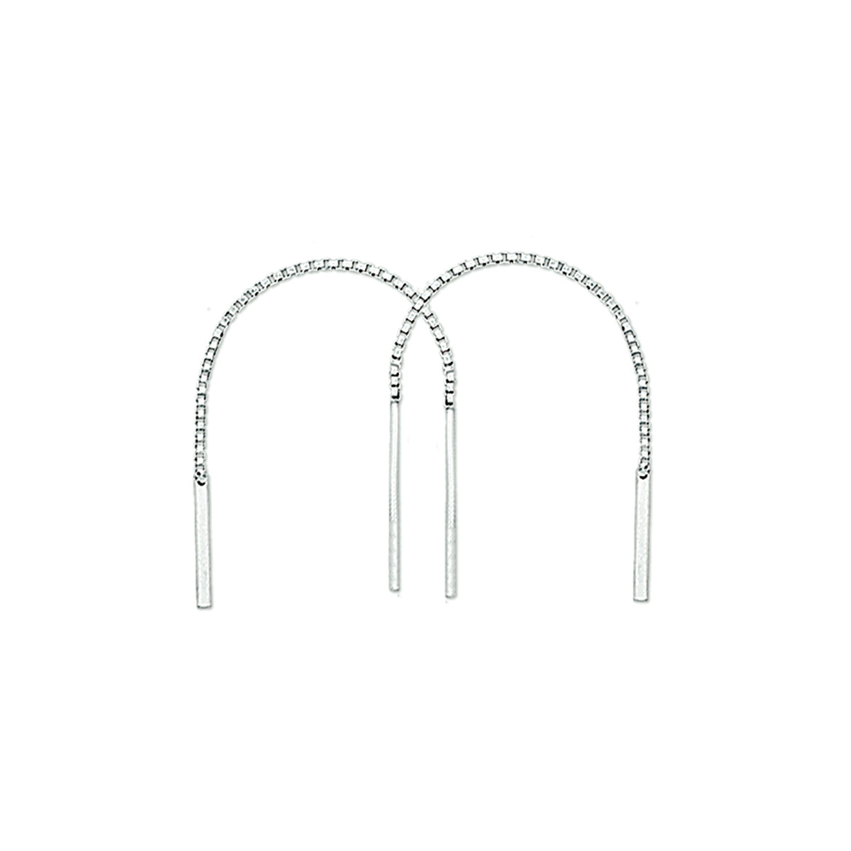 Doortrekoorbellen zilver wit