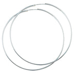 Oorringen 2,0 mm ronde buis zilver wit