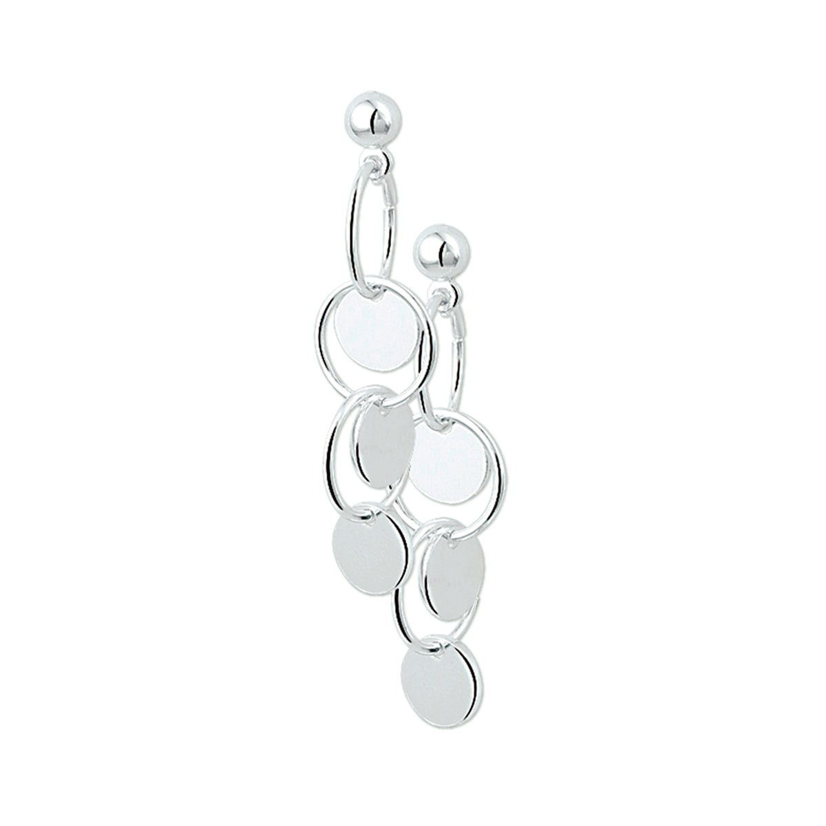 Oorhangers zilver wit