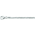 Armband gevlochten 2,7 mm zilver wit