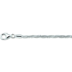 Armband gevlochten 2,7 mm zilver wit