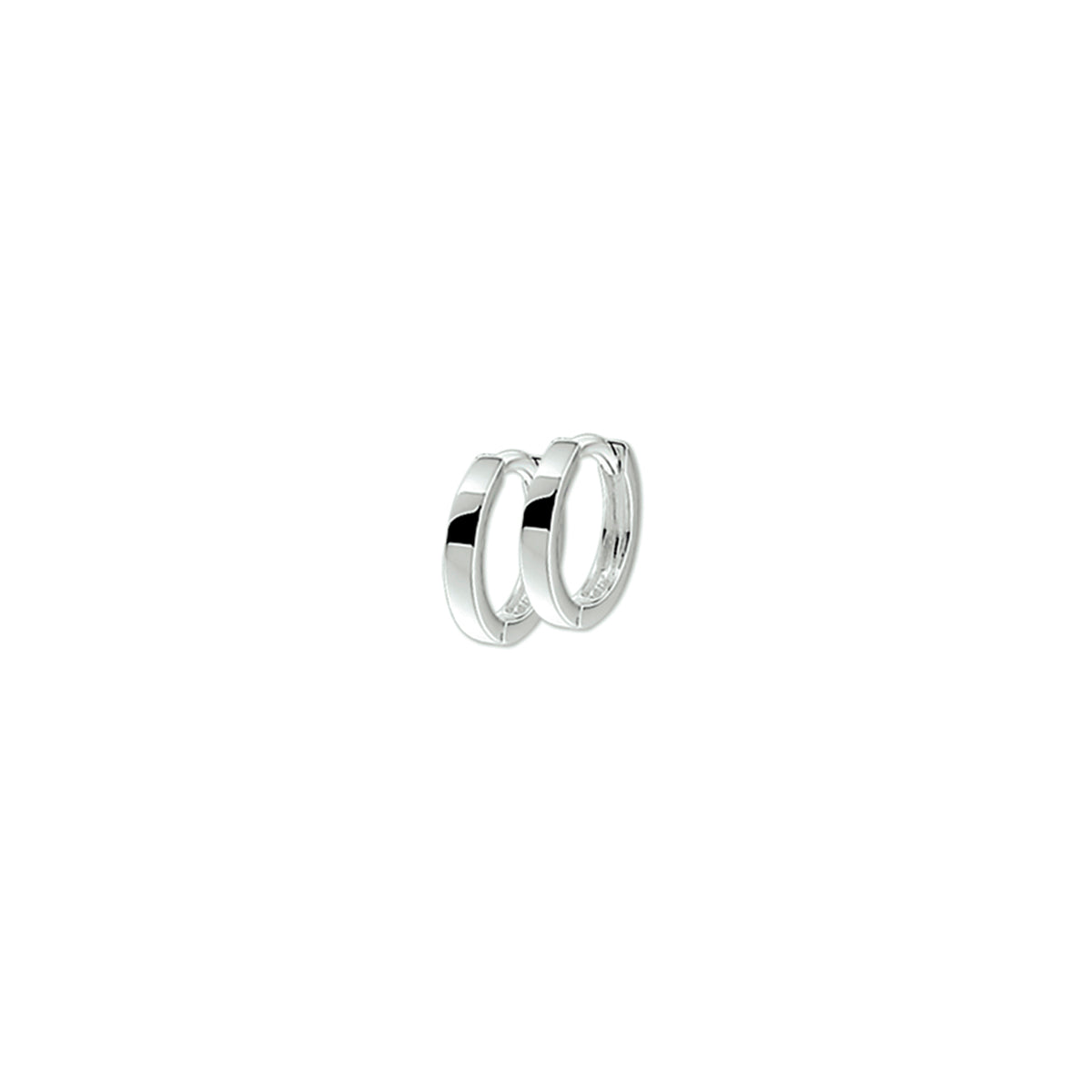 Klapoorringen 2 mm vlak zilver wit