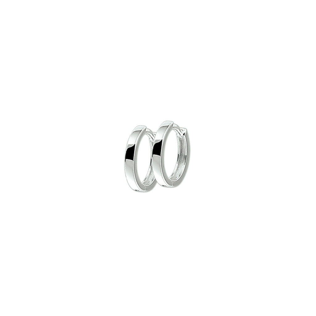 Klapoorringen 2 mm vlak zilver wit