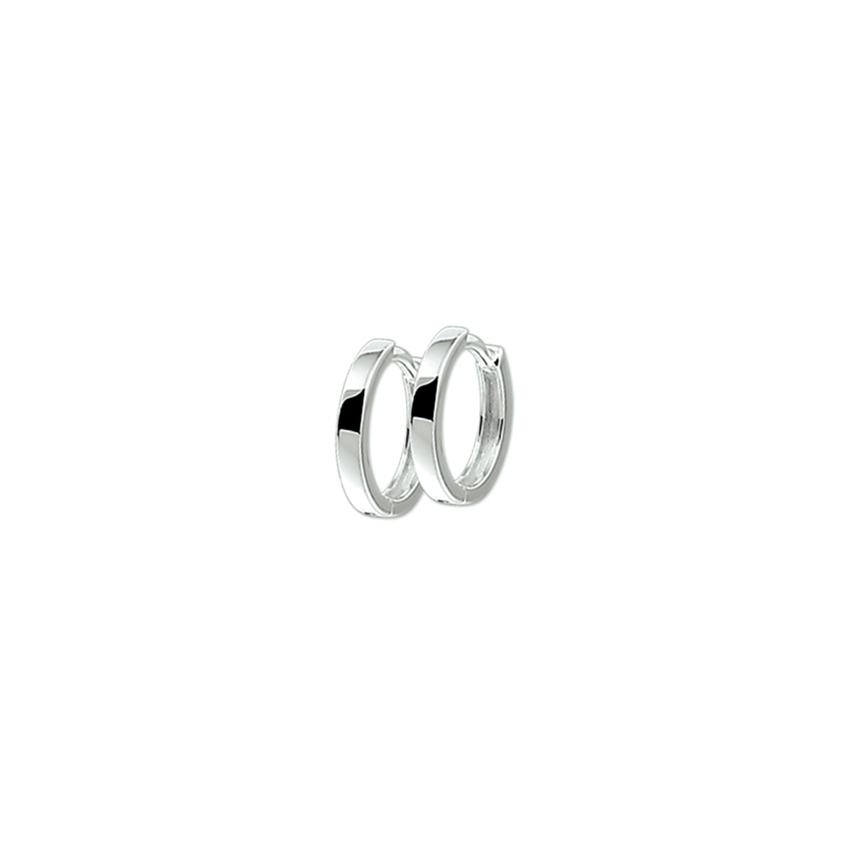 Klapoorringen 2 mm vlak zilver wit