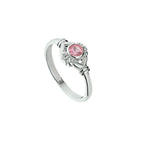 Ring strass zilver wit