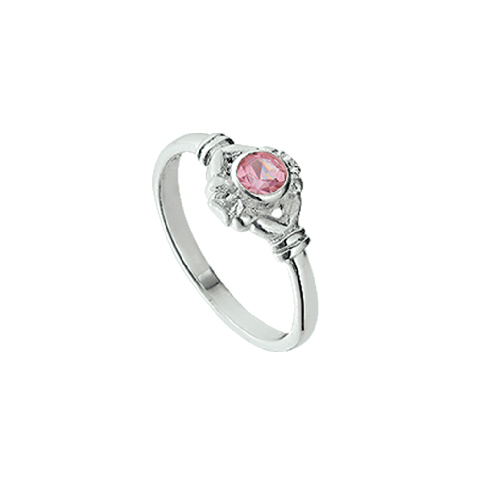 Ring strass zilver wit