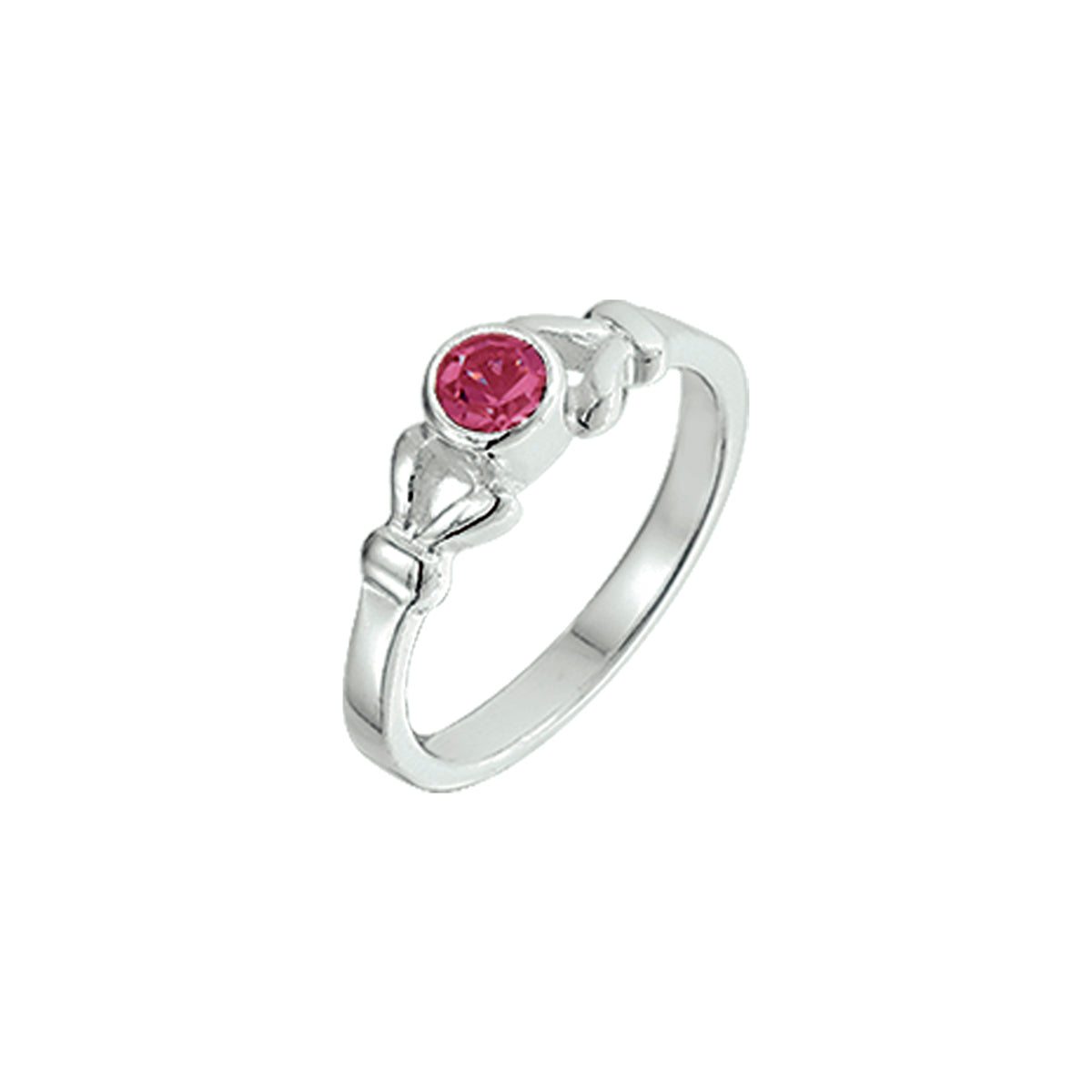 Ring strass zilver wit