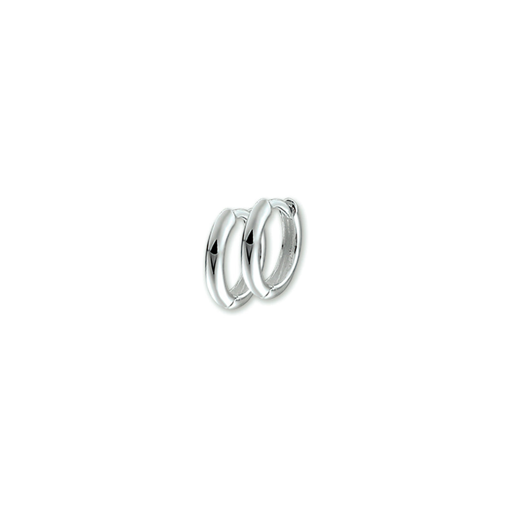 Klapoorringen2 mm half rond zilver wit