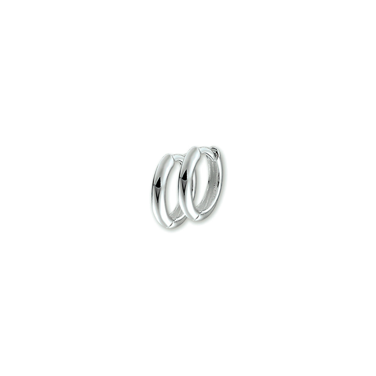 Klapoorringen2 mm half rond zilver wit