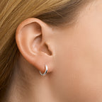 Klapoorringen2 mm half rond zilver wit