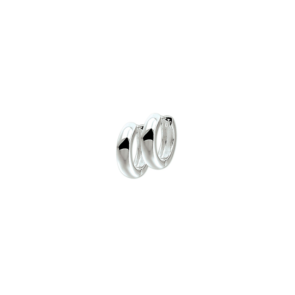 Klapoorringen 3 mm bol zilver wit