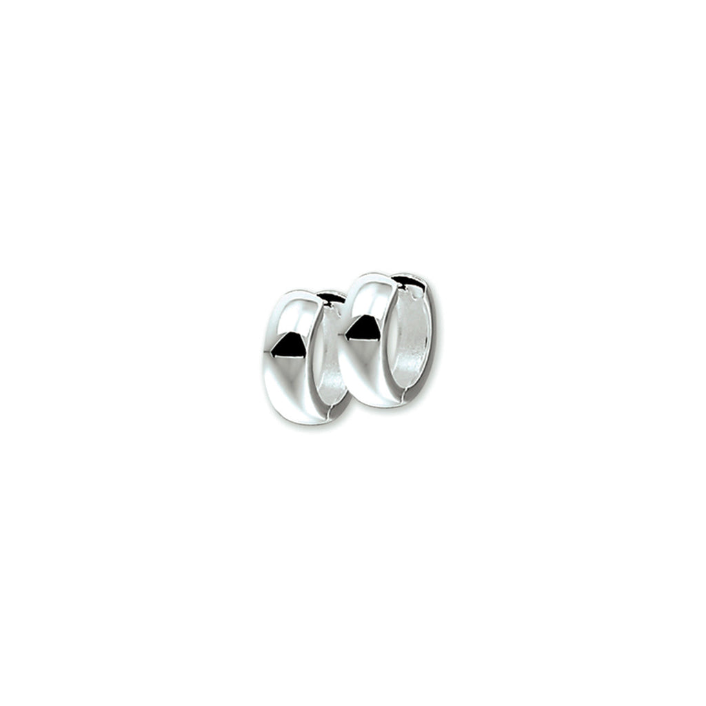 Klapoorringen 4 mm bol zilver wit