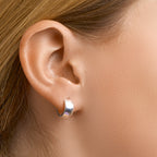 Klapoorringen 6 mm bol zilver wit