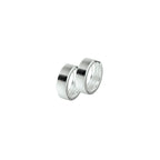 Klapoorringen vlak poli/mat 4 mm zilver wit