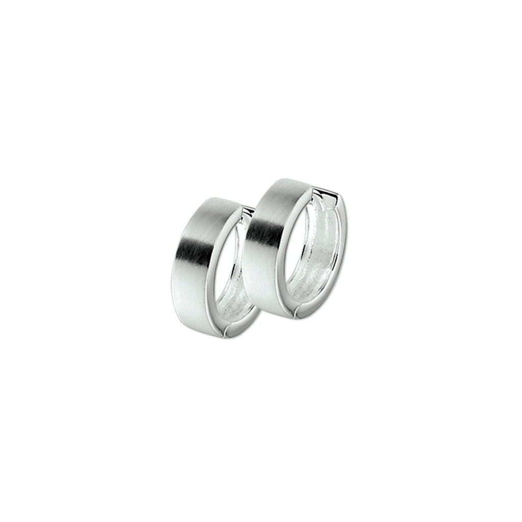 Klapoorringen vlak poli/mat 4 mm zilver wit