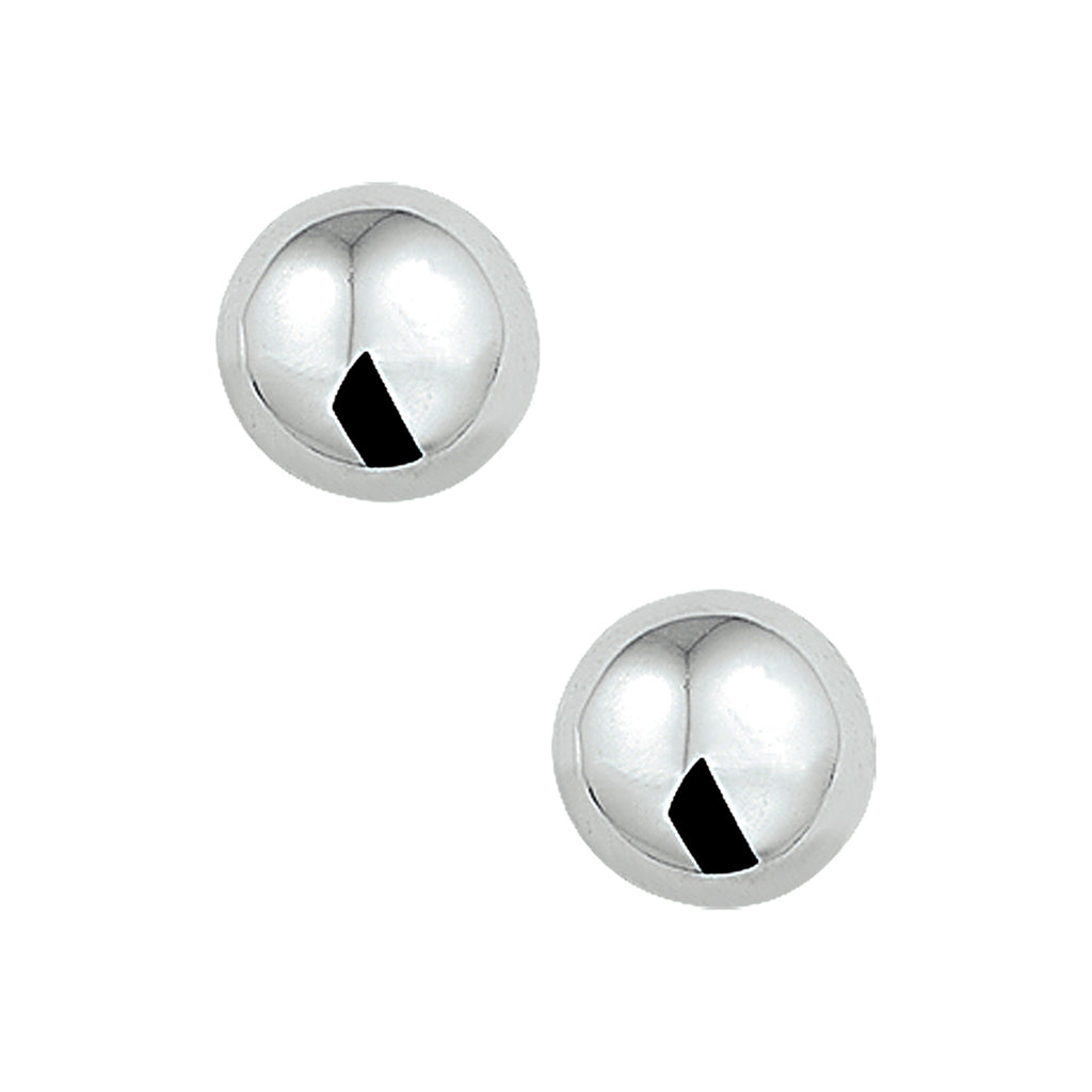 Oorknoppen halfbol zilver wit